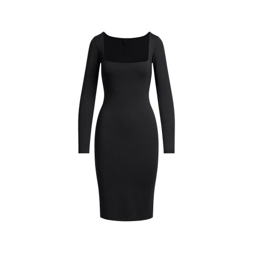 SQUARE NECK MIDI DRESS