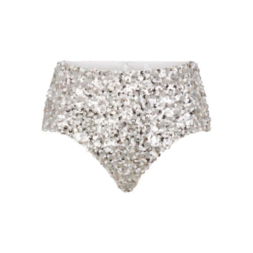 NOVELTY INTIMATES SEQUIN BRALETTE AND HIPSTER SET