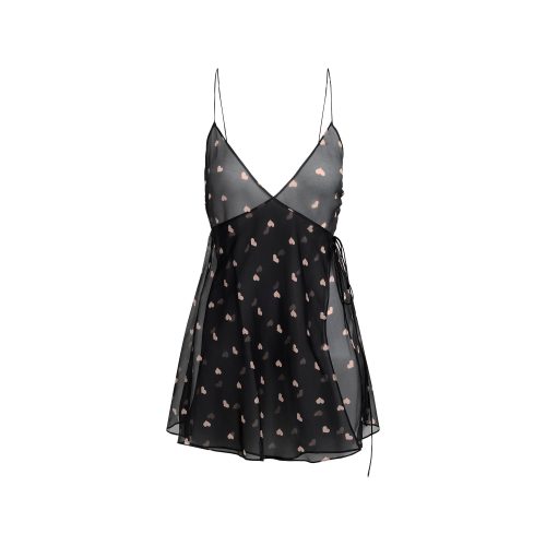 WRAP MINI SLIP DRESS