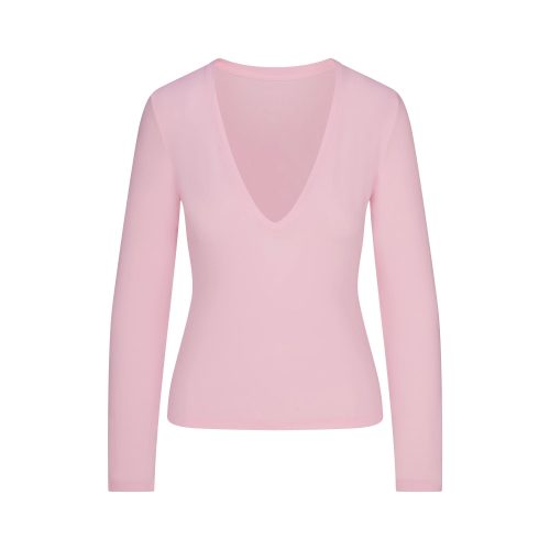 LONG SLEEVE PLUNGE TOP