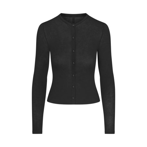 CARDIGAN WITH COVERED BUTTONS
