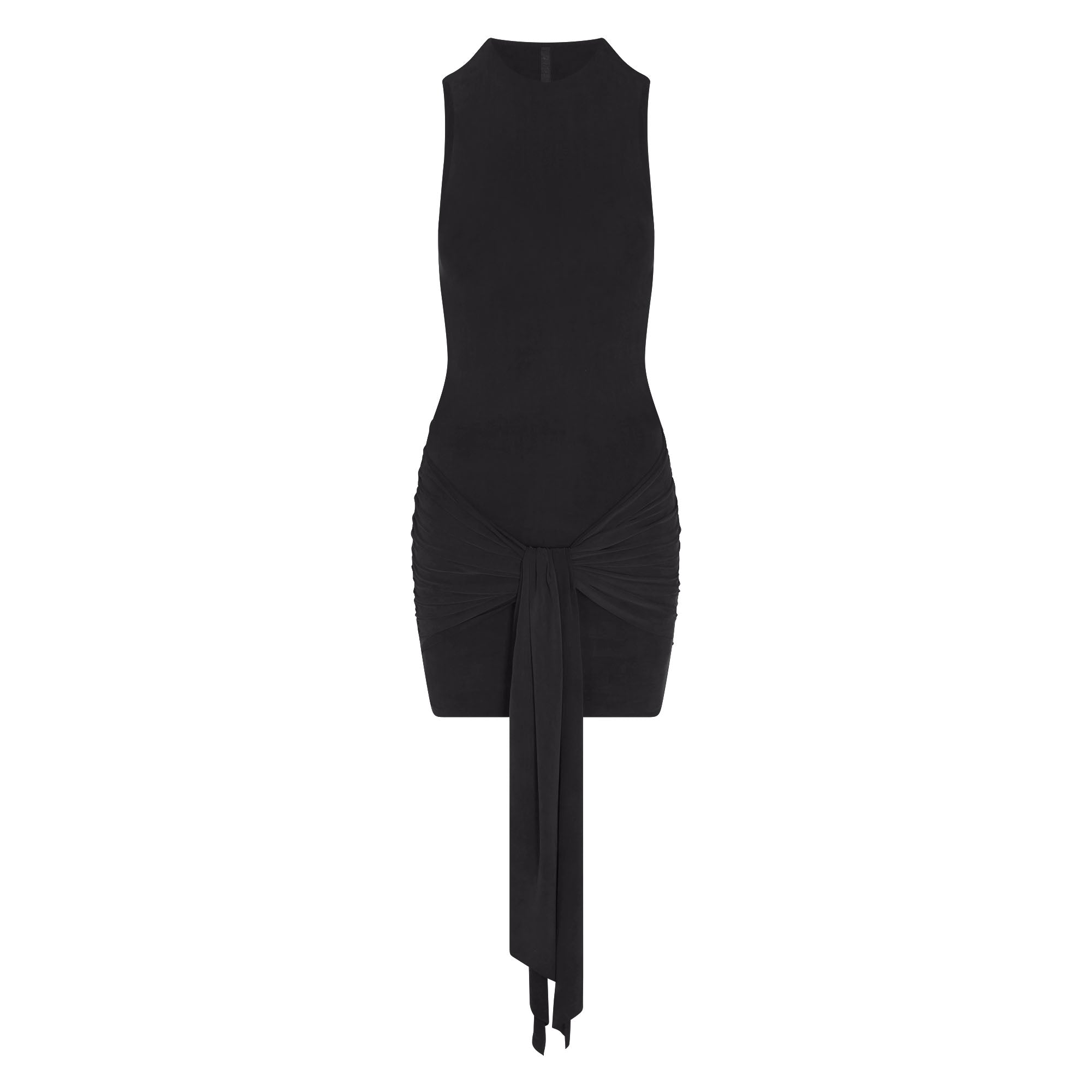 CUPRO JERSEY WRAP MINI DRESS