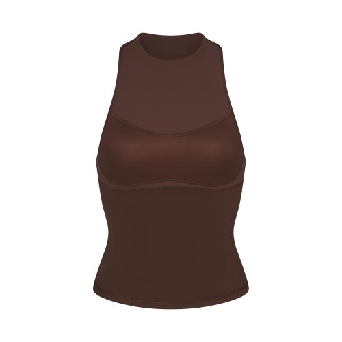 MOCK NECK RACER TANK