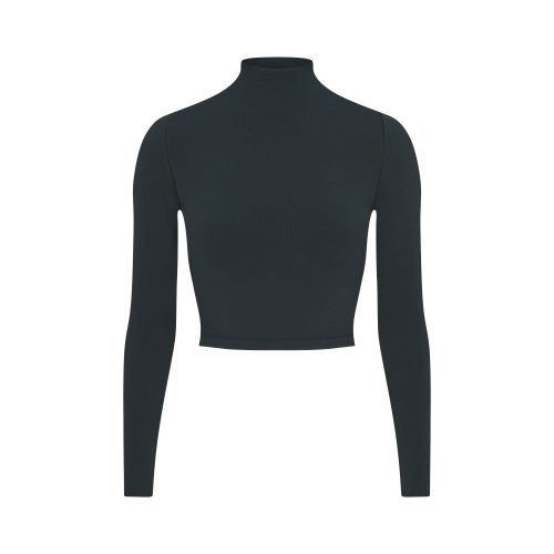 MOCK NECK CROP TOP
