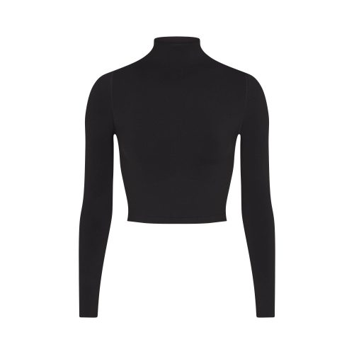 MOCK NECK CROP TOP