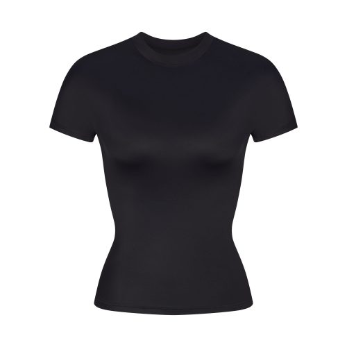 SHORT SLEEVE MOCK NECK TOP