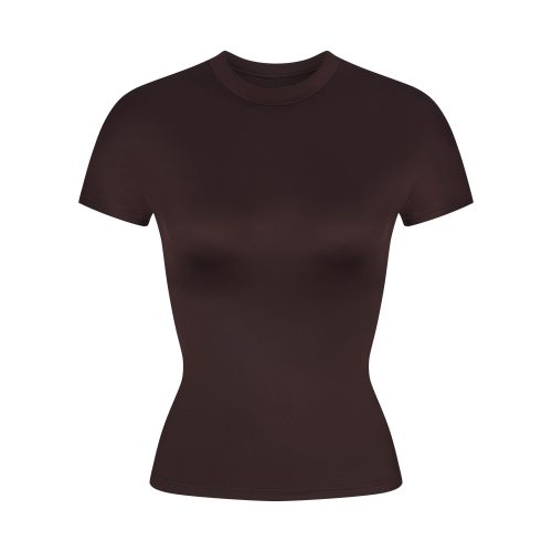 SHORT SLEEVE MOCK NECK TOP