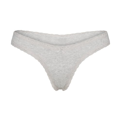 POINTELLE LACE THONG