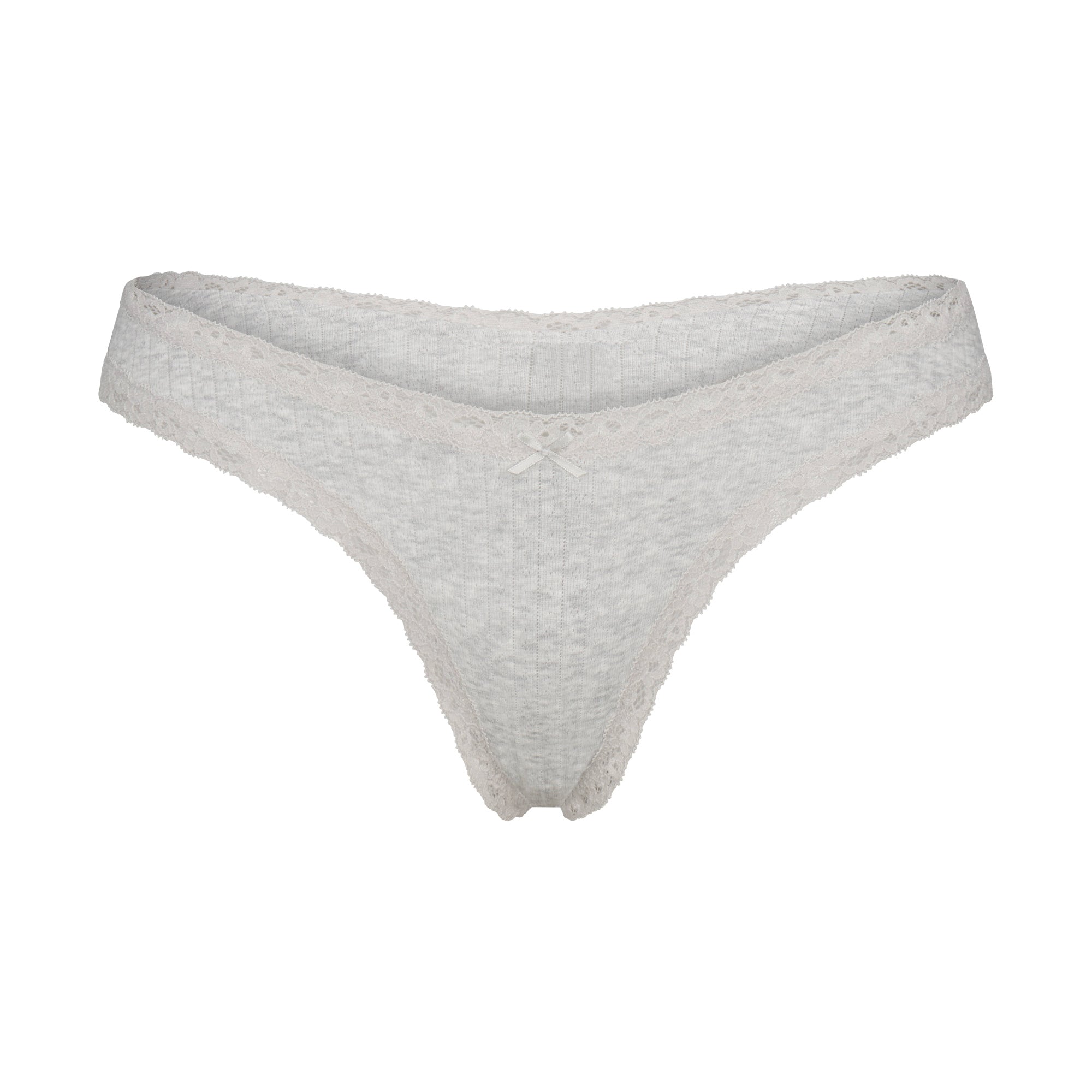 POINTELLE LACE THONG