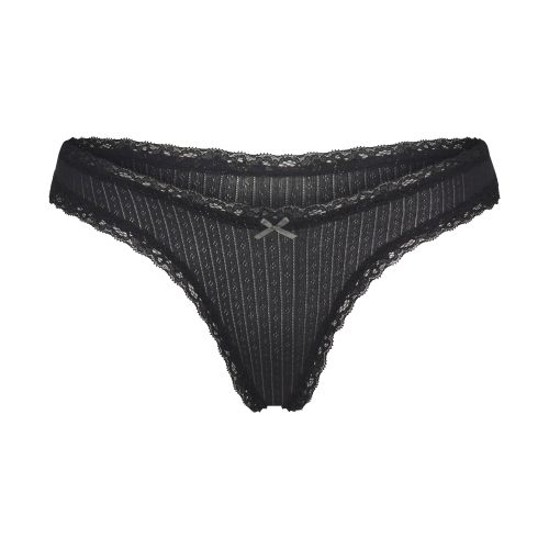 POINTELLE LACE THONG