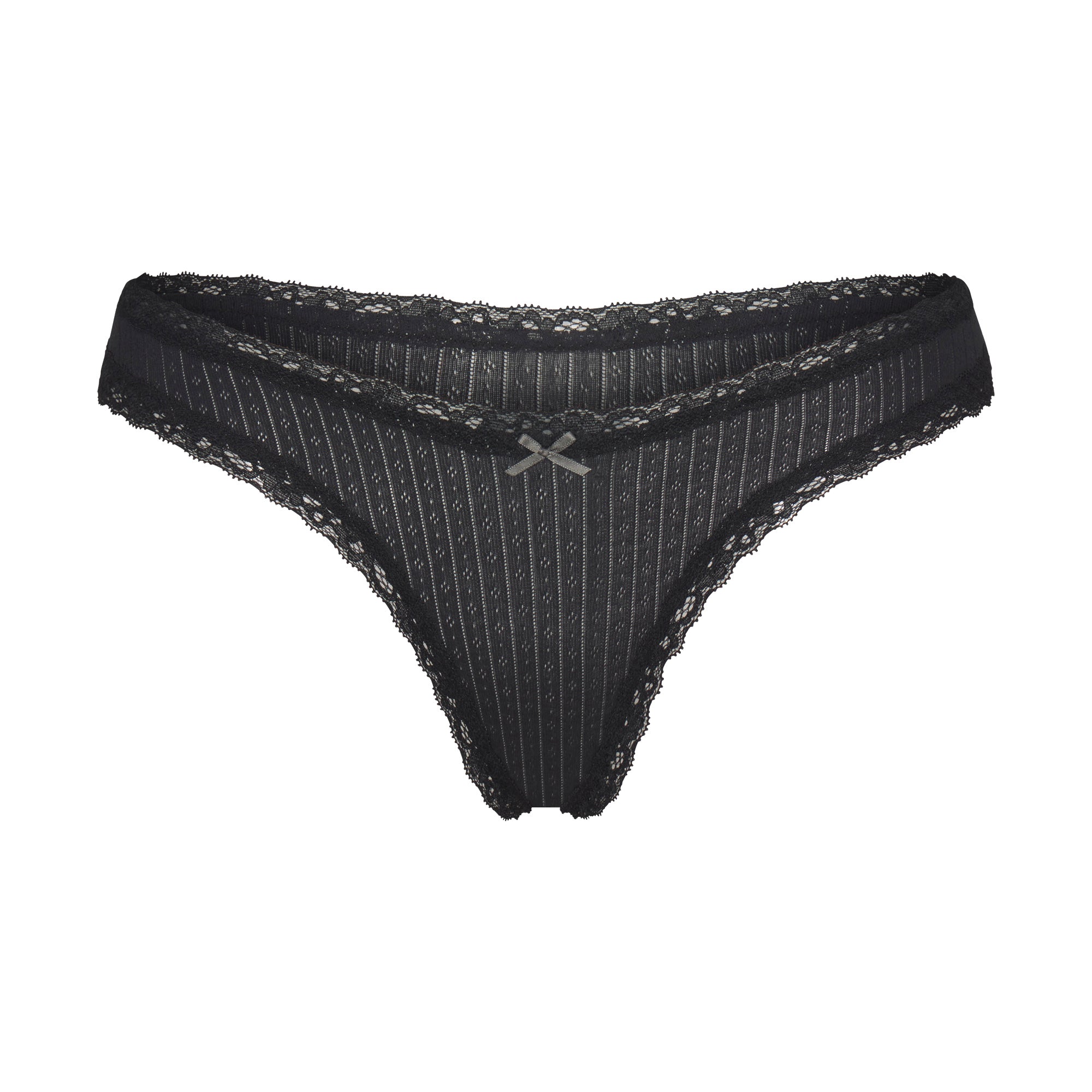POINTELLE LACE THONG