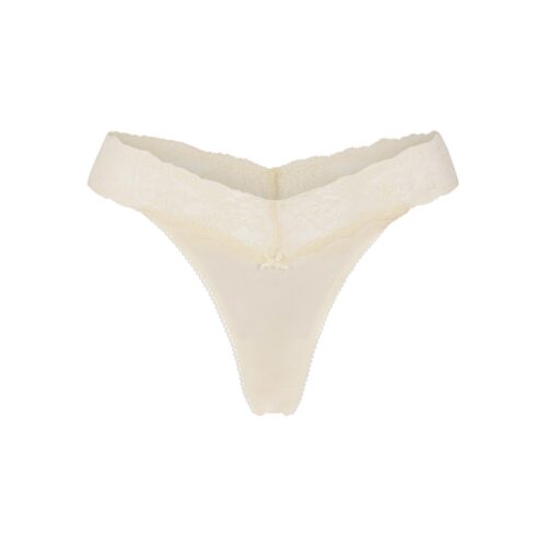 WIDE LACE THONG
