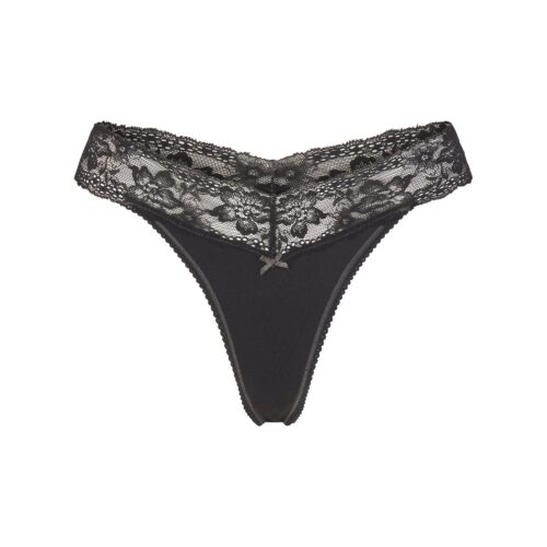 WIDE LACE THONG