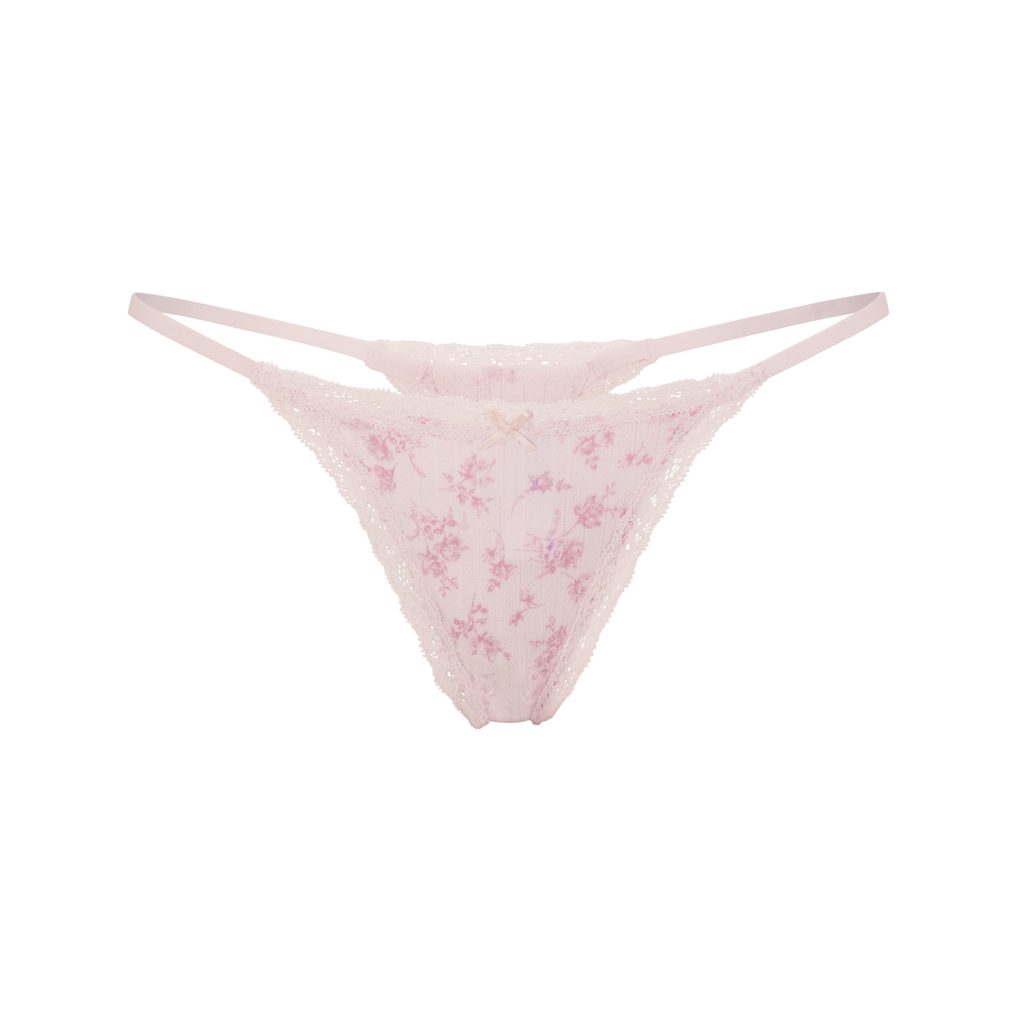 POINTELLE LACE STRING THONG