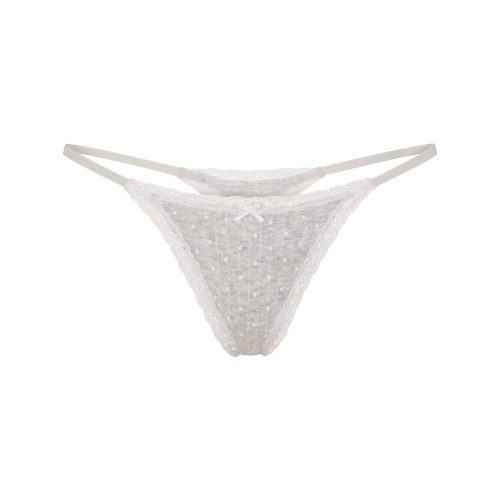 POINTELLE LACE STRING THONG