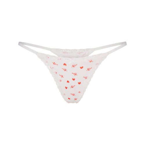 POINTELLE LACE STRING THONG