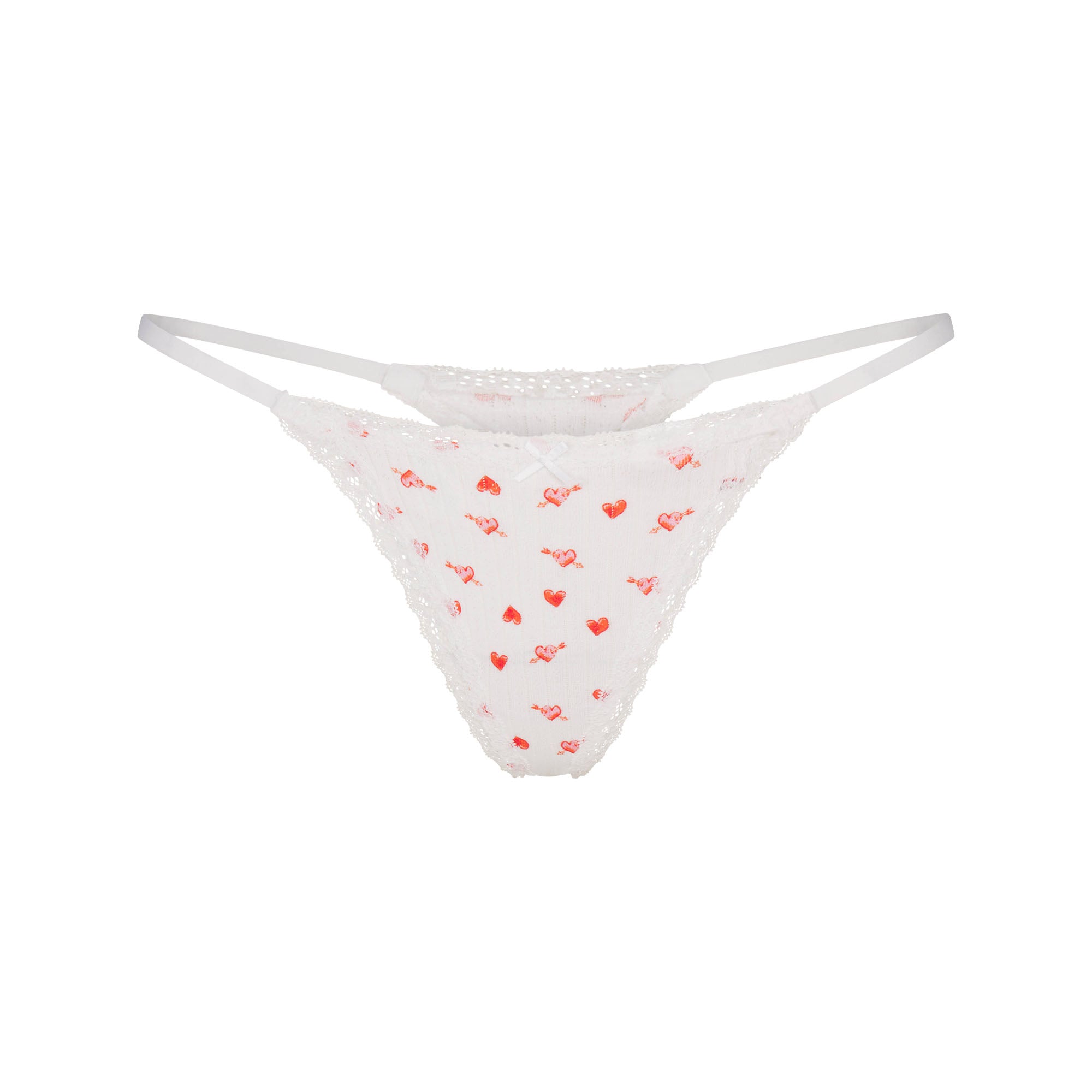 POINTELLE LACE STRING THONG