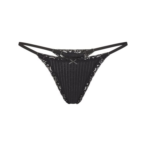 POINTELLE LACE STRING THONG