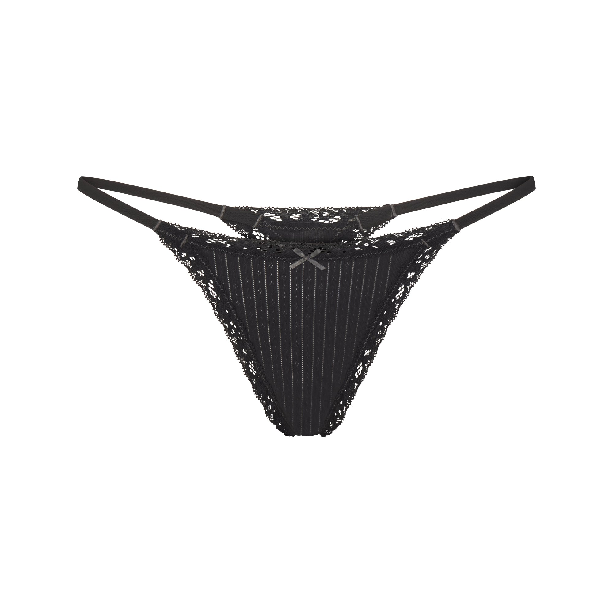 POINTELLE LACE STRING THONG