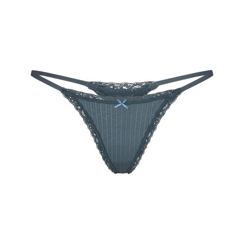 POINTELLE LACE STRING THONG