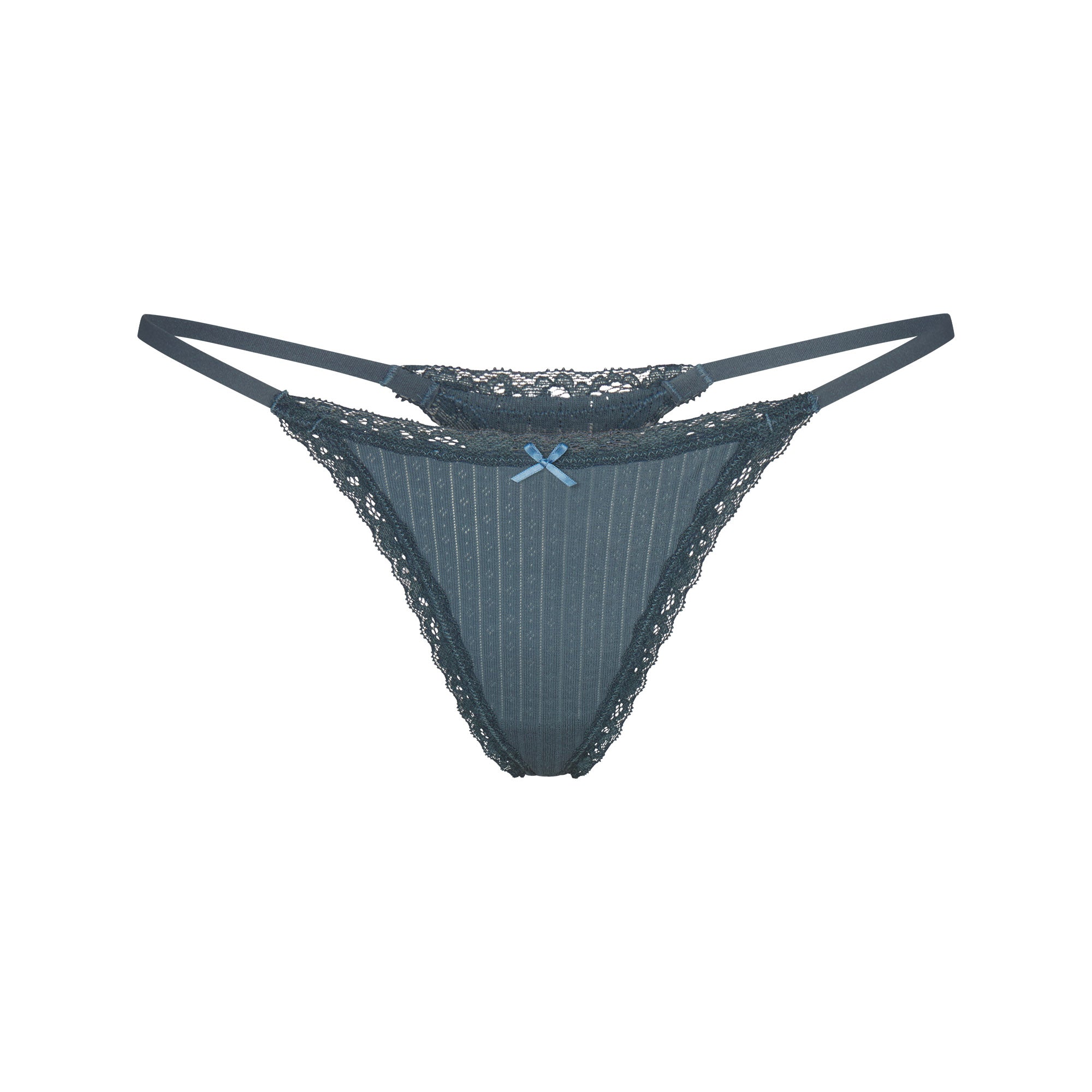 POINTELLE LACE STRING THONG