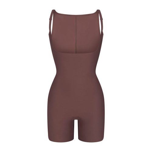 CORE SCULPT BACK SMOOTHING OPEN BUST MID THIGH BODYSUIT