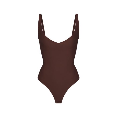 CORE SCULPT PLUNGE THONG BODYSUIT