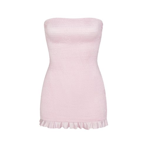 SMOCKED MINI DRESS
