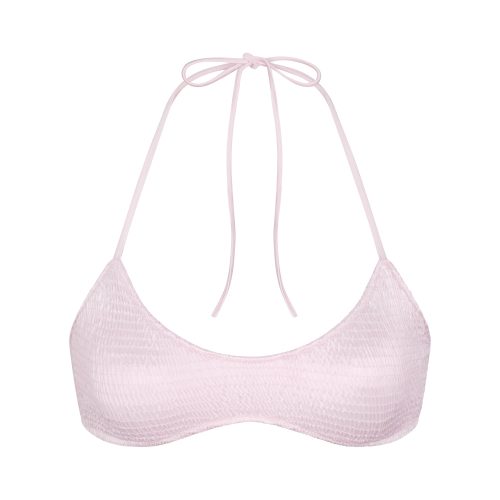SMOCKED SCOOP BIKINI TOP