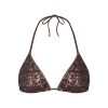 SEQUIN TRIANGLE BIKINI TOP