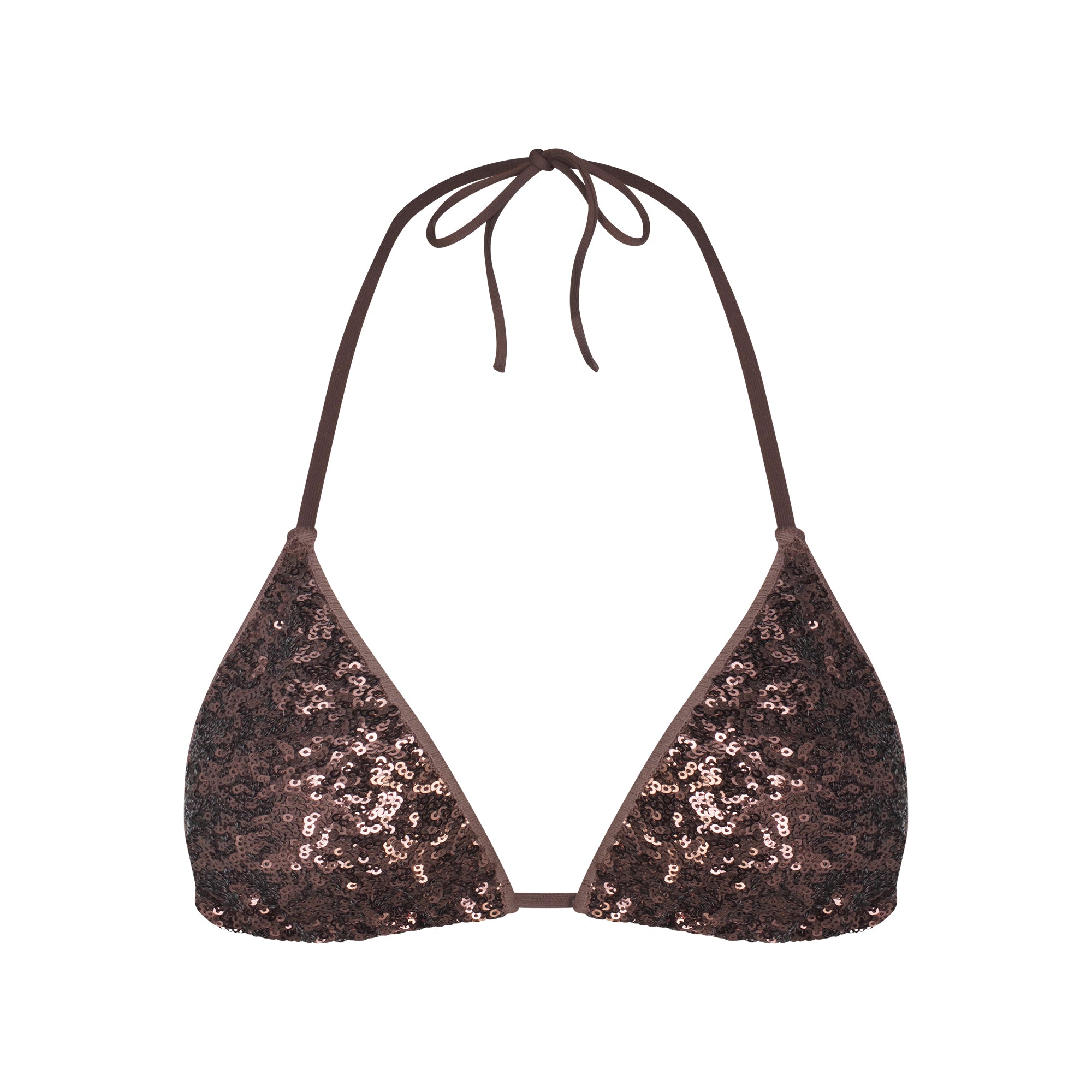 SEQUIN TRIANGLE BIKINI TOP