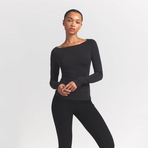 LONG SLEEVE BOATNECK TOP