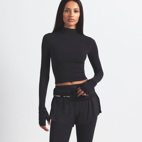 MOCK NECK CROP TOP
