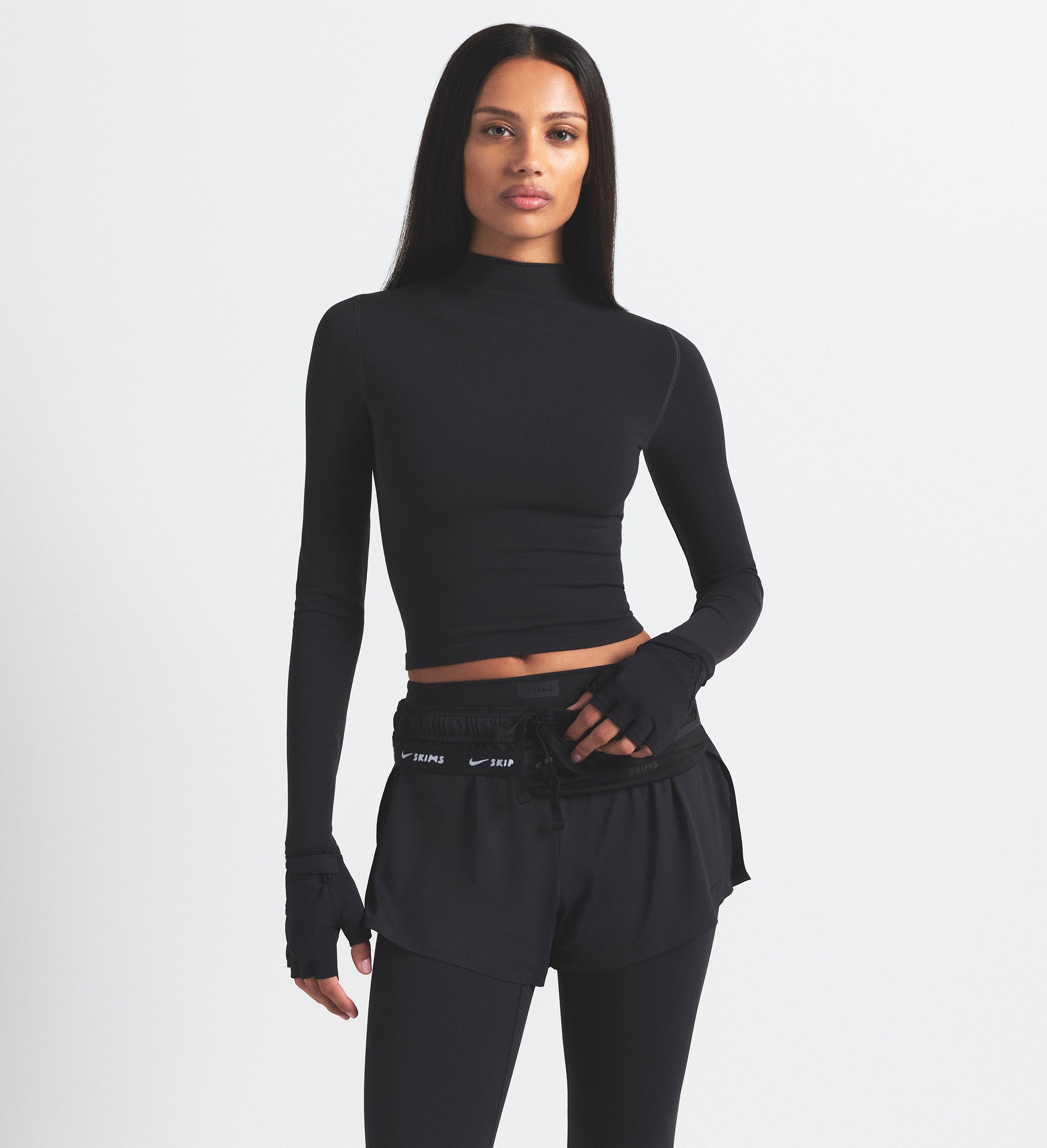 MOCK NECK CROP TOP