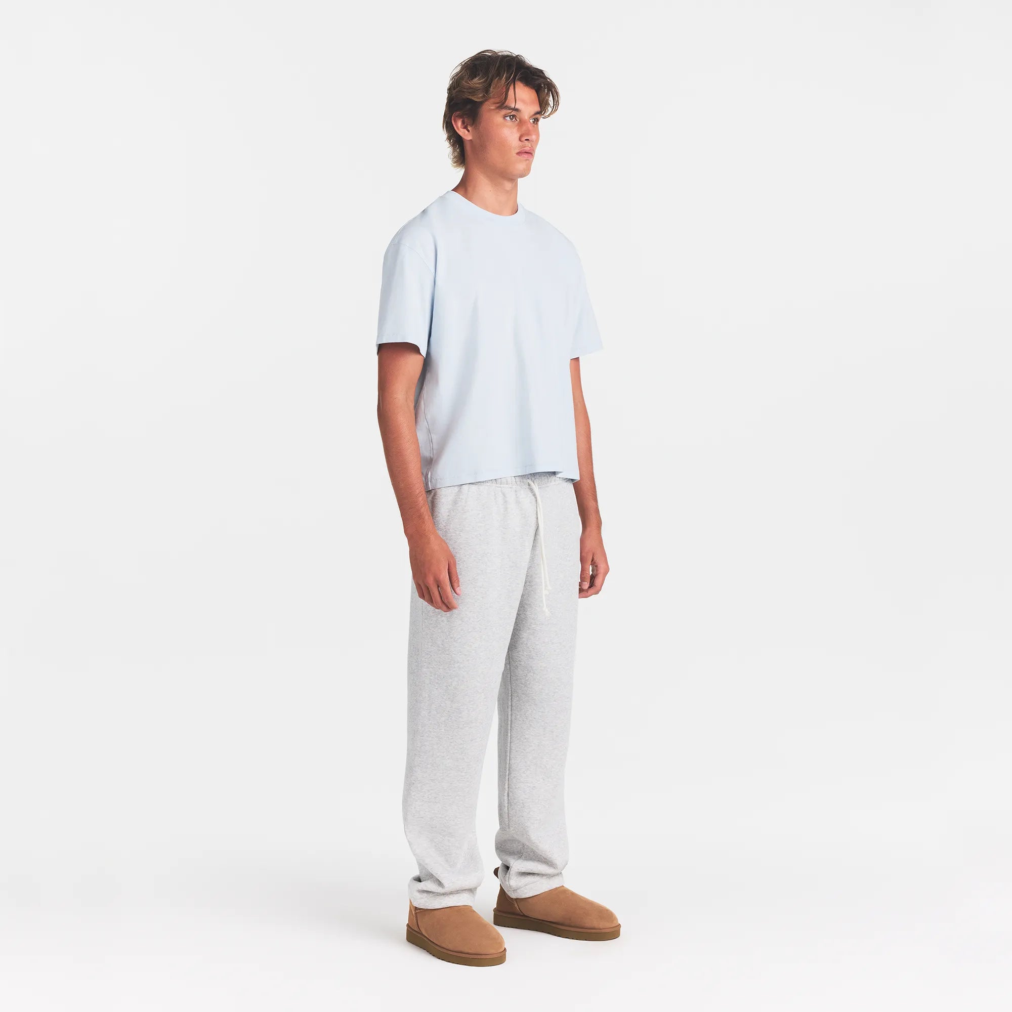 MENS RELAXED CROPPED CREWNECK
