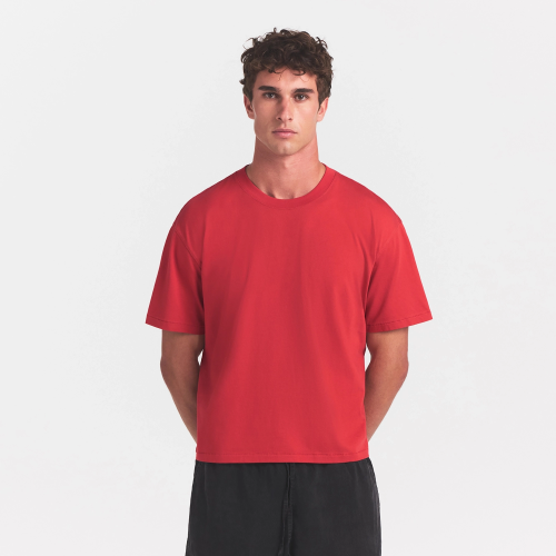 MENS RELAXED CROPPED CREWNECK