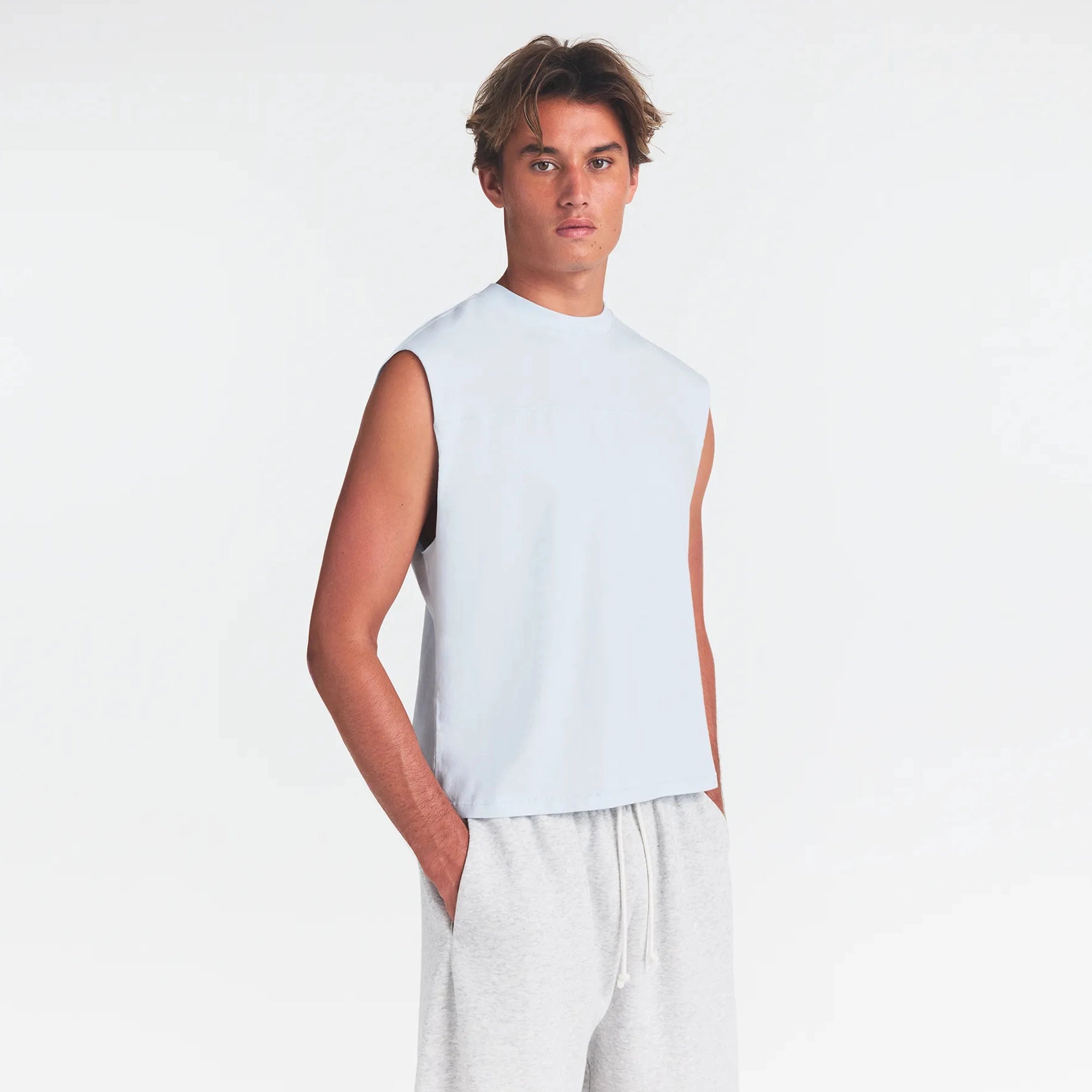 MENS CROPPED MUSCLE TANK