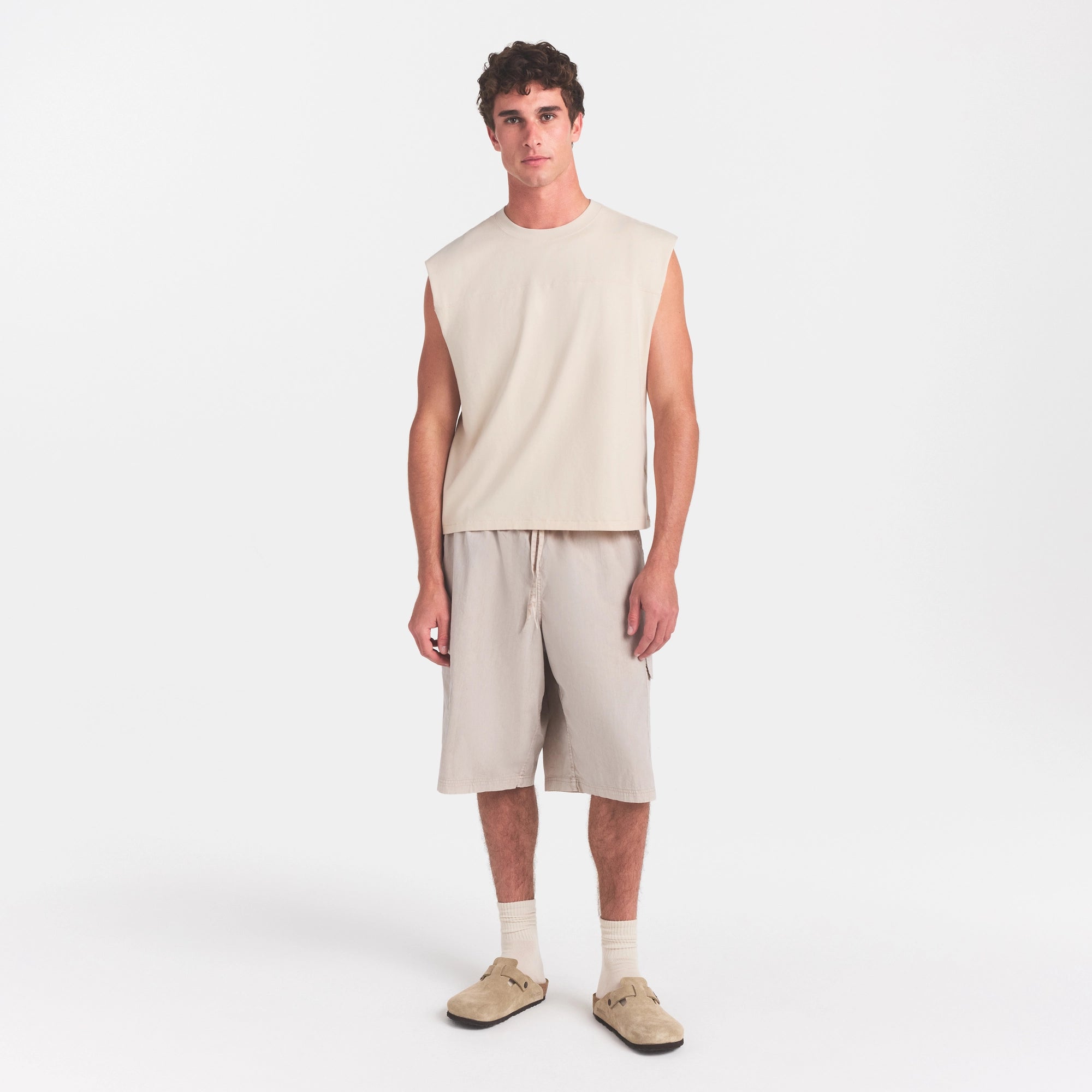 MENS CROPPED MUSCLE TANK