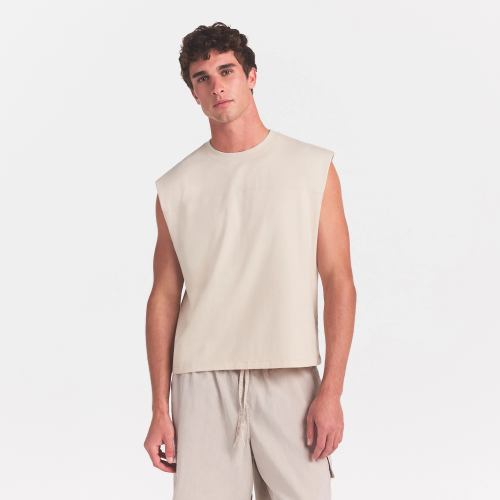 MENS CROPPED MUSCLE TANK