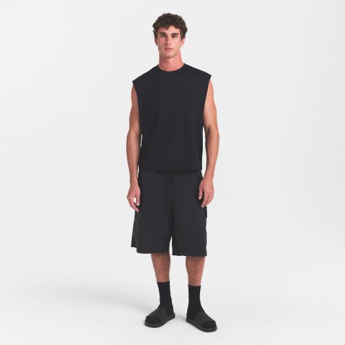 MENS CROPPED MUSCLE TANK