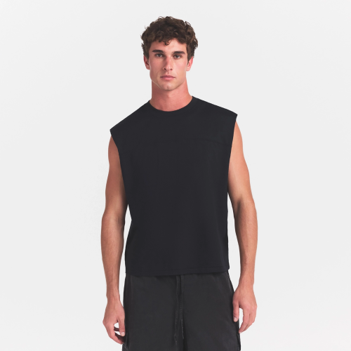 MENS CROPPED MUSCLE TANK