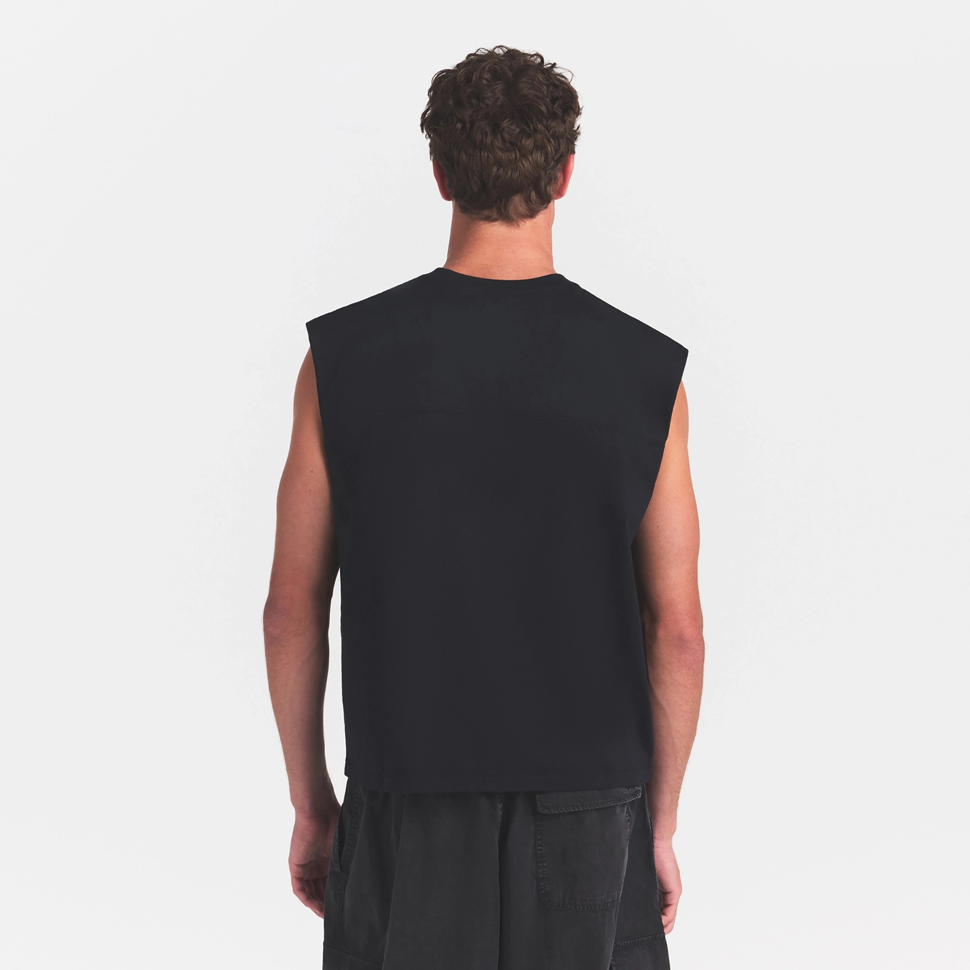 MENS CROPPED MUSCLE TANK