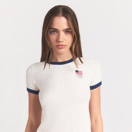 WORN IN JERSEY OLYMPIC SHRUNKEN T-SHIRT