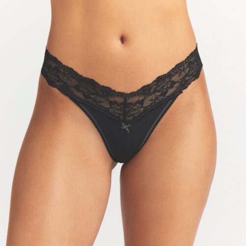 WIDE LACE THONG