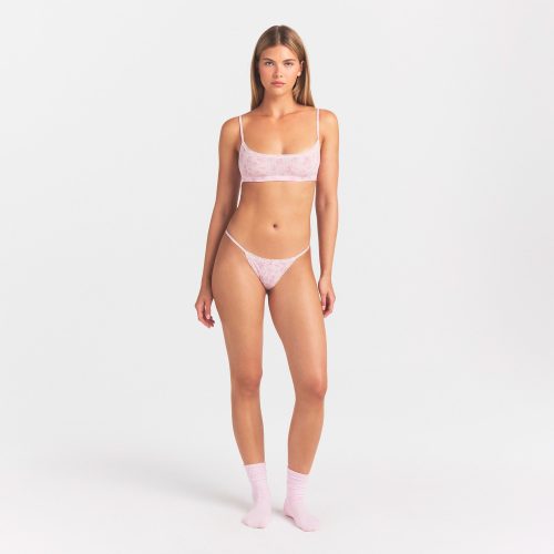 POINTELLE LACE STRING THONG