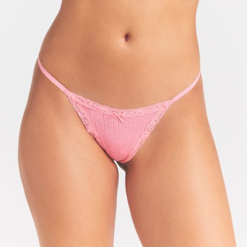 POINTELLE LACE STRING THONG