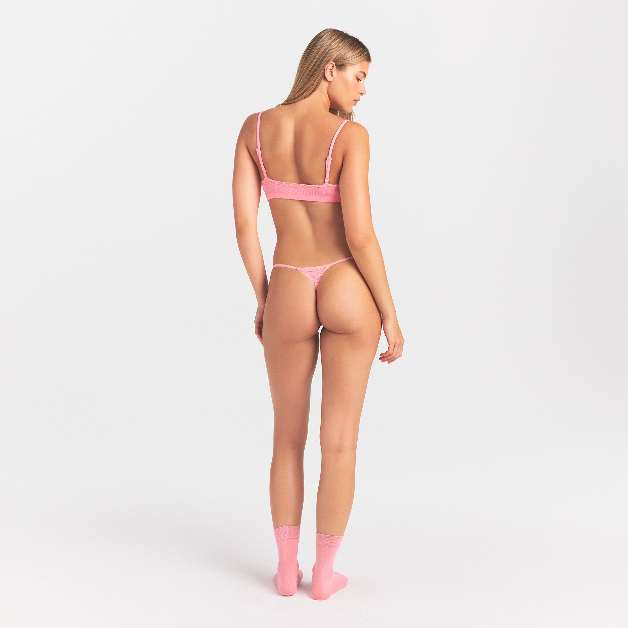 POINTELLE LACE STRING THONG