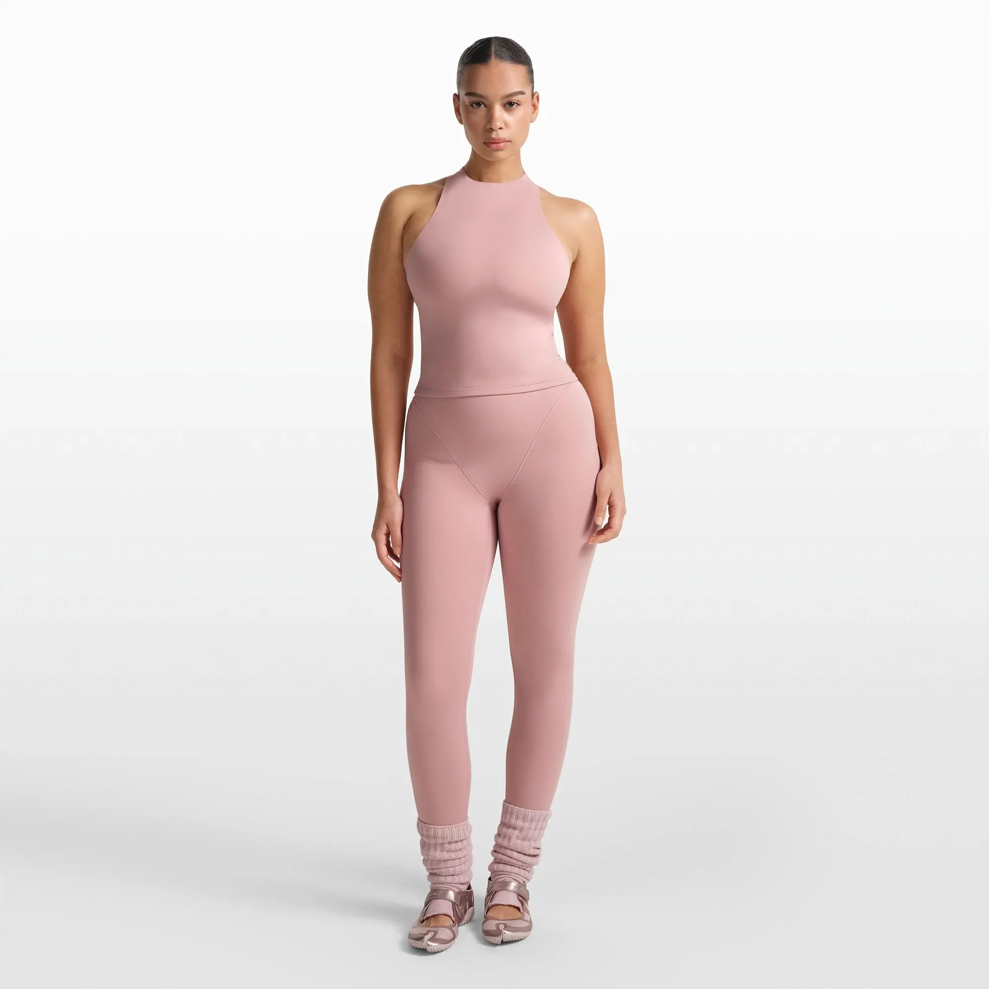 Mock Neck Racer Tank