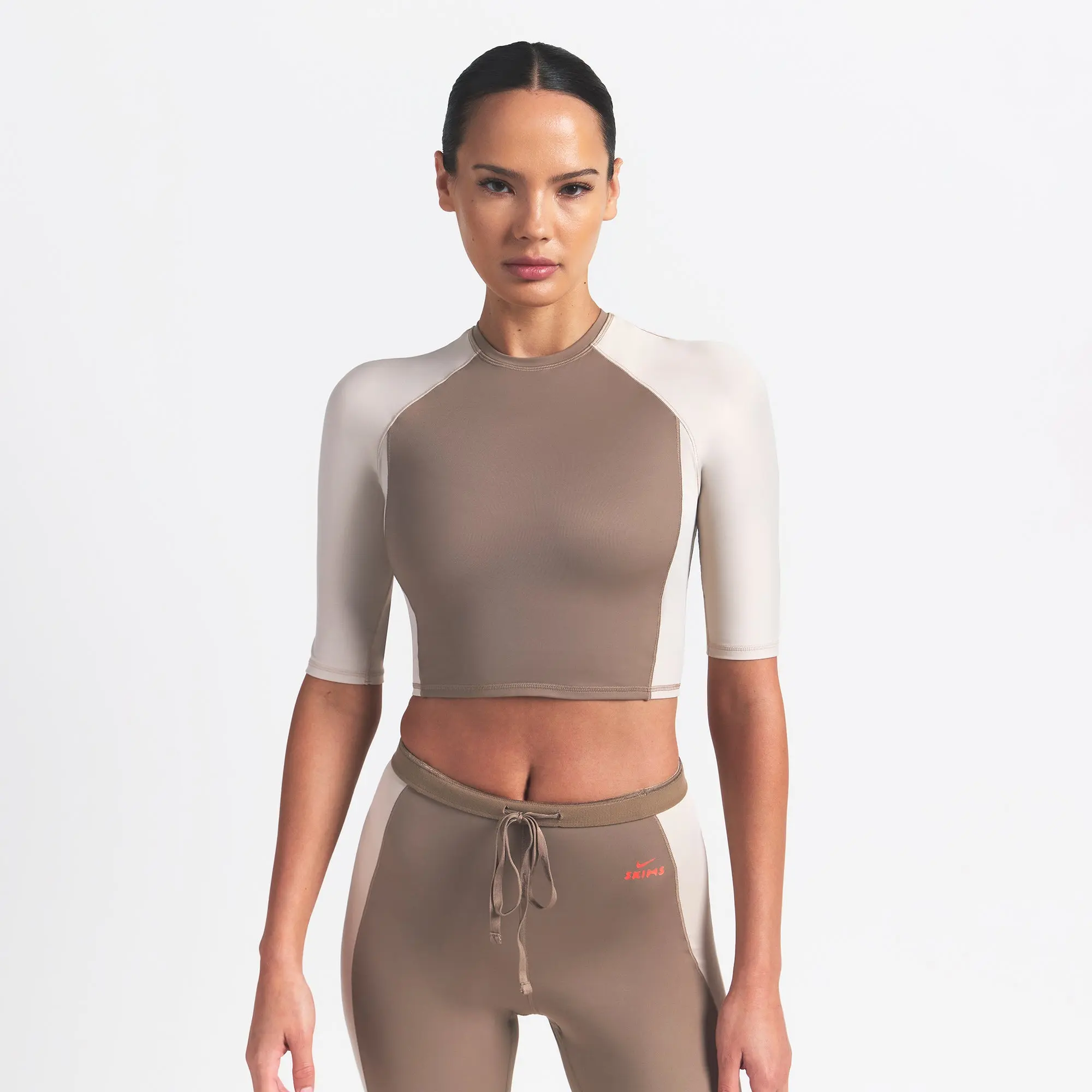 Padded Half Sleeve Crop Top