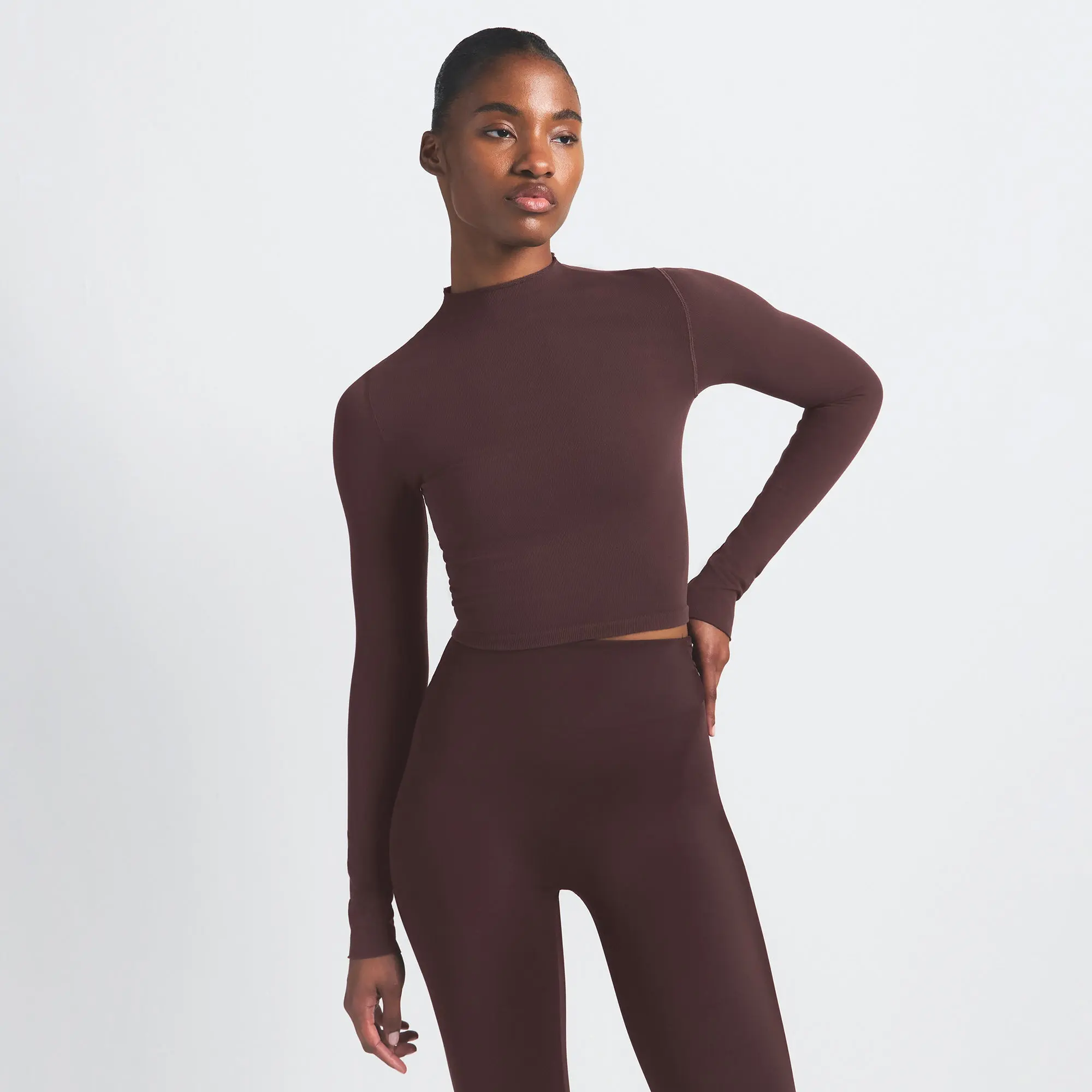 Mock Neck Crop Top